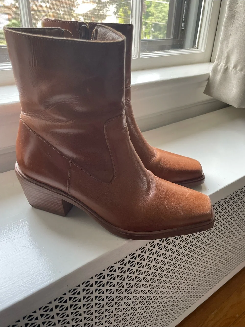 Classic Women's Brown Leather Ankle Boots